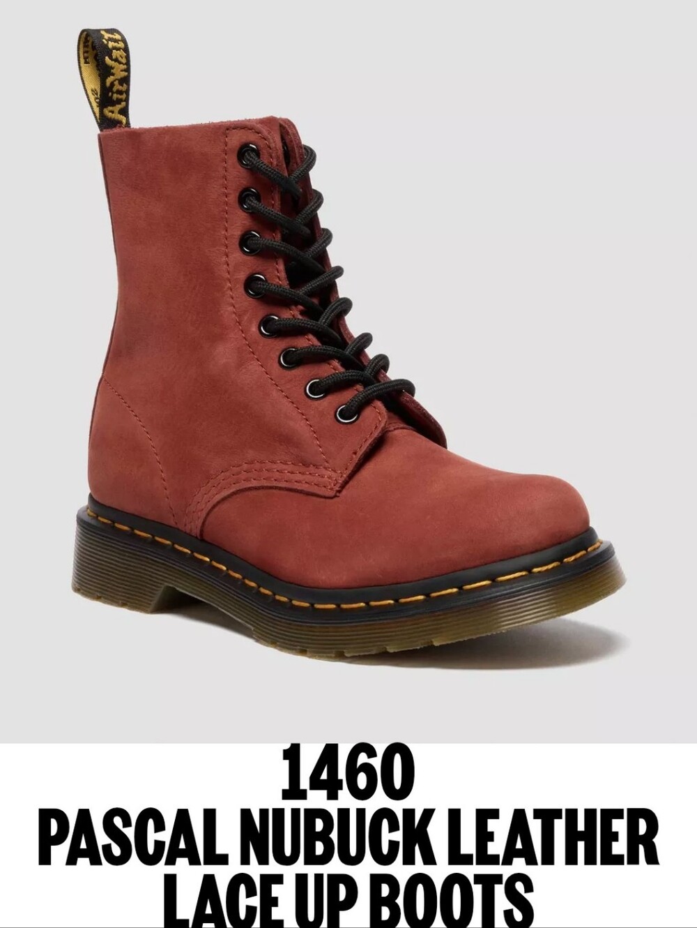 Doc Marten 1460 Red Nubuck Leather-NWT
